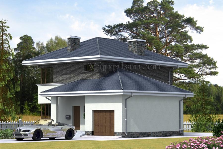 Проект индивидуального  двухэтажного  жилого дома